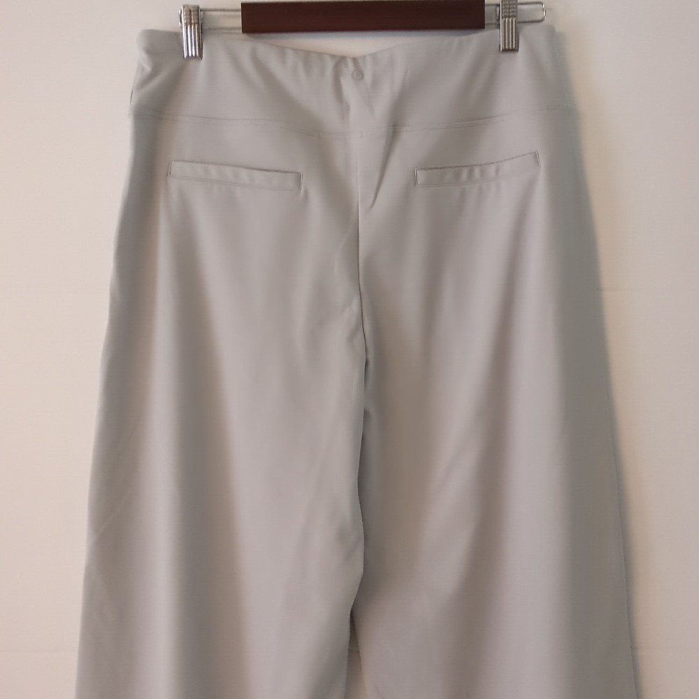 G4FREE Loose High Waisted Business Casual Stretchy Gray Wide-Leg Pants Travel XL - Picture 5 of 8